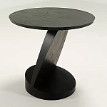 Дизайнерский журнальный столик чёрный с круглой столешницей Arycy варинант исполнения - 8 | Loft Concept в Тюмени