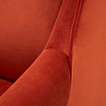 Дизайнерское кресло оранжевое в мягкой велюровой обивке Granger Armchair Orange варинант исполнения - 4 | Loft Concept в Тюмени