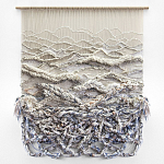 Дизайнерское современное текстильное панно Жемчуг варинант исполнения - 2 | Loft Concept в Тюмени