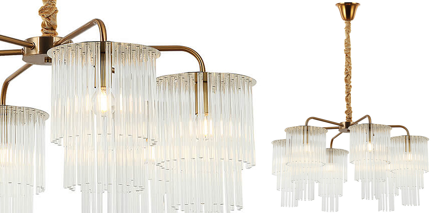 Люстра Harrison Chandelier gold 6 lamp Люстра Harrison Chandelier gold 6 lamp - Loft-Concept в Тюмени