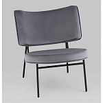 Мини-кресло District Lounge велюр серый варинант исполнения - 1 | Loft Concept в Тюмени