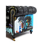 Кресло "Баския и Уорхол" Basquiat Warhol graffiti chair натуральная кожа варинант исполнения - 3 | Loft Concept в Тюмени