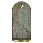 Настенный светильник зеленого цвета с бронзовой рамкой овальной формы с полкой Herbarium  варинант исполнения - 2 | Loft Concept в Тюмени