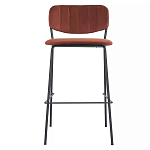 Стул барный с широкой полукруглой спинкой Chair Smooth Shapes варинант исполнения - 1 | Loft Concept в Тюмени