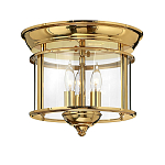 Потолочный светильник в форме фонаря с прозрачным цилиндрическим плафоном и тремя лампами в форме свечей Hinkley варинант исполнения - 5 | Loft Concept в Тюмени