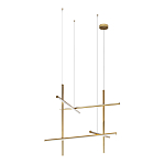 Люстра с 6-ю  пересекающимися цилиндрическими плафонами на тонких тросах Trumpet tube варинант исполнения - 6 | Loft Concept в Тюмени