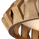 Люстра круглая из толстых деревянных реек Wooden Slats варинант исполнения - 1 | Loft Concept в Тюмени