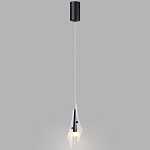 Подвесной светильник с черной металлической основой и рельефным плафоном Glass Pod варинант исполнения - 9 | Loft Concept в Тюмени