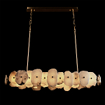 Подвесной светильник с фигурными элементами из белого алебастра Cryptocrystalline Stone варинант исполнения - 4 | Loft Concept в Тюмени