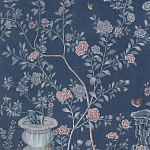 Обои ручная роспись Houghton Dark Blue варинант исполнения - 4 | Loft Concept в Тюмени