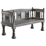 Деревянная скамья из массива манго Casco Grey Mango Bench варинант исполнения - 1 | Loft Concept в Тюмени