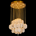 Люстра с овальными подвесками из натурального камня Spatial Composition варинант исполнения - 1 | Loft Concept в Тюмени