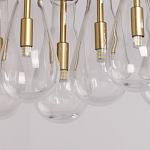 Люстра с 7-ю прозрачными плафонами из стекла в форме капли Lucid Rain  варинант исполнения - 8 | Loft Concept в Тюмени