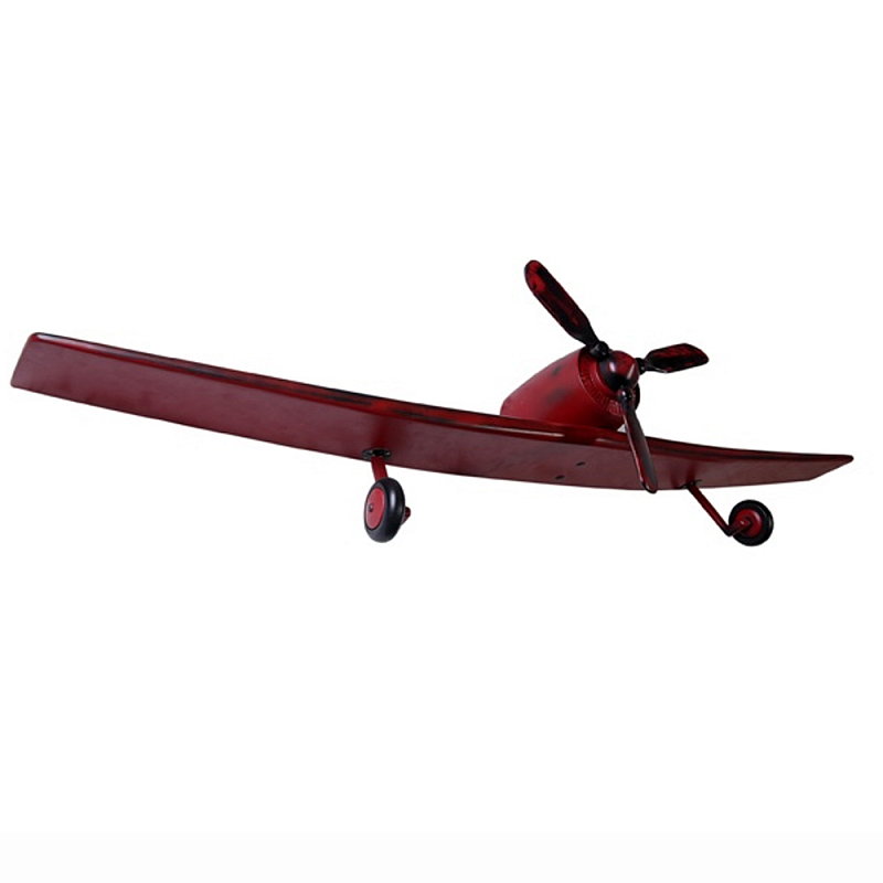 Полка книжная красная в виде самолёта в стиле лофт FLY Красный в Тюмени | Loft Concept 