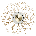 Часы настенные из металла золотые с белым циферблатом Current Time варинант исполнения - 1 | Loft Concept в Тюмени