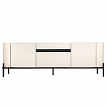 ТВ-тумба белая с чёрной столешницей с 2-мя дверками и ящиком San Marco варинант исполнения - 3 | Loft Concept в Тюмени