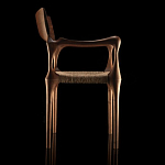 Стул из Ореха с плетеным сидением Kronos Dining Chair Brown варинант исполнения - 3 | Loft Concept в Тюмени