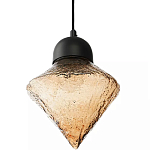 Подвесной светильник с янтарным рельефным плафоном Lamp with Frozen Glass Effect варинант исполнения - 2 | Loft Concept в Тюмени