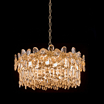 Люстра круглая с декоративными элементами в виде крупных хрустальных цветов Palace Gardens варинант исполнения - 3 | Loft Concept в Тюмени