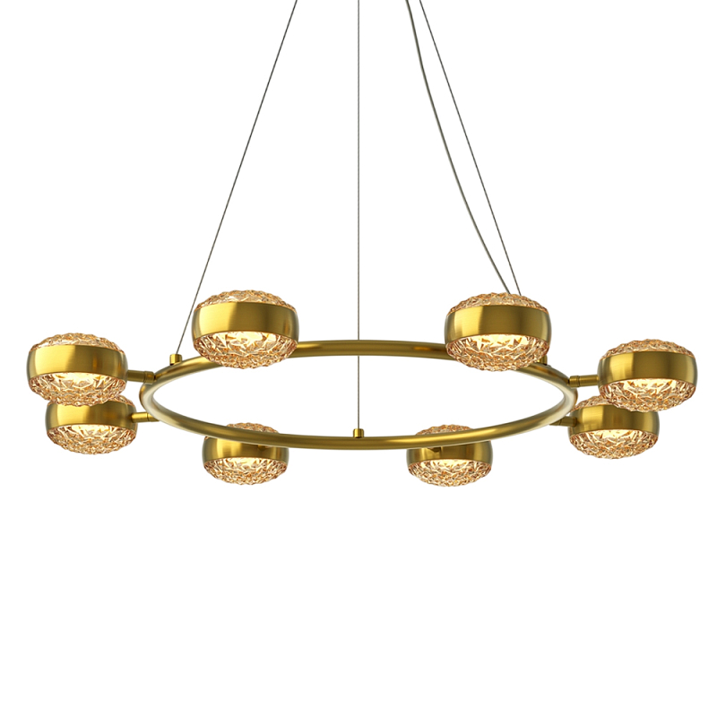 Люстра подвесная Mind 3000К 80Вт Черный Серый Латунь Янтарь (Amber) в Тюмени | Loft Concept 