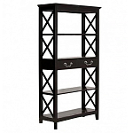 Стеллаж с 4-мя полками и 2-мя ящиками черного цвета из массива березы   варинант исполнения - 1 | Loft Concept в Тюмени