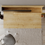 Стол письменный с выдвижным ящиком цвета древесины LEILA WORKING TABLE OAK ANTHRACITE варинант исполнения - 7 | Loft Concept в Тюмени