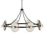 Люстра круглая с литыми стеклянными дисками Olympe Glass Chandelier варинант исполнения - 1 | Loft Concept в Тюмени