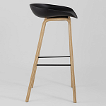 Барный стул на ножках из натурального дерева Boras Black варинант исполнения - 2 | Loft Concept в Тюмени
