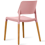 Пластиковый стул на ножках из массива бука Ferret Pink варинант исполнения - 6 | Loft Concept в Тюмени