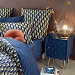 Тумба с одной дверцей Scale Ornament Blue Nightstand варинант исполнения - 5 | Loft Concept в Тюмени