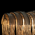 Люстра подвесная с металлическими цепочками и изогнутыми металлическими дугами 72 см Atlantis Chain варинант исполнения - 10 | Loft Concept в Тюмени