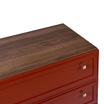 Комод красный из массива бука с 3-мя ящиками Wenge Light варинант исполнения - 4 | Loft Concept в Тюмени