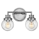 Бра для ванных комнат с прозрачным шарообразным плафоном из стекла с пузырьками на круглом основании Hinkley варинант исполнения - 16 | Loft Concept в Тюмени