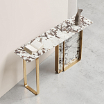 Консоль с прямоугольной мраморной столешницей Vivian Console варинант исполнения - 2 | Loft Concept в Тюмени