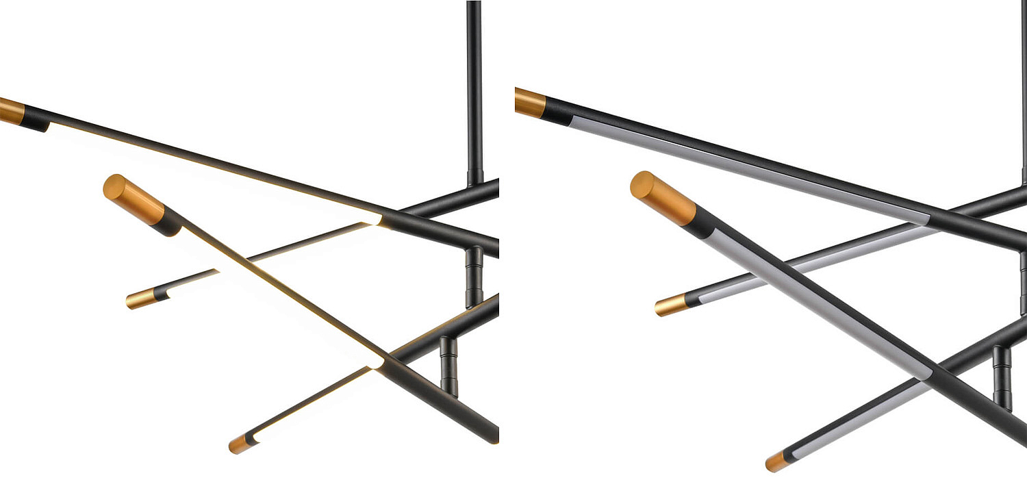 Люстра Drawing Line Gold Black Люстра Drawing Line Gold Black - Loft-Concept в Тюмени