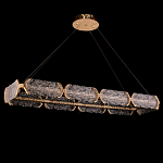 Люстра прямоугольная с текстурным природным рисунком IceFlame варинант исполнения - 2 | Loft Concept в Тюмени