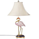 Настольная лампа с абажуром Розовый Фламинго Porcelain Flamingo Lamp варинант исполнения - 6 | Loft Concept в Тюмени