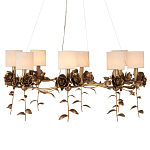 Люстра с каркасом в виде цветков розы и тканевыми абажурами Flowers and Fox Roses варинант исполнения - 1 | Loft Concept в Тюмени