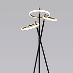 Торшер с 3-мя круглыми светодиодными лампами на черной триноге Underlining варинант исполнения - 2 | Loft Concept в Тюмени