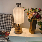 Настольная лампа в виде фонаря с белым фактурным абажуром Echoes of Light варинант исполнения - 5 | Loft Concept в Тюмени