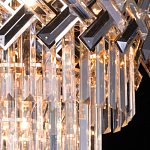 Люстра многоярусная с переплетенными металлическими элементами черного и золотого цвета и прозрачными хрустальными подвесками Empire Chandelier Crystal варинант исполнения - 5 | Loft Concept в Тюмени