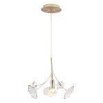 Подвесной светильник с белыми и прозрачными цветочными лепестками Wintery flovers варинант исполнения - 2 | Loft Concept в Тюмени