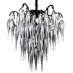 Люстра со стеклянными подвесками дымчатого цвета Ambre Glass Chandelier 70 варинант исполнения - 1 | Loft Concept в Тюмени