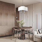 Люстра с белым текстильным абажуром Vitorino  варинант исполнения - 6 | Loft Concept в Тюмени