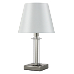 Настольная лампа с белым тканевым абажуром в форме конуса Laurent варинант исполнения - 1 | Loft Concept в Тюмени