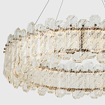 Круглая люстра с декором из рельефного стекла Cassian Relief Glass Chandelier 80 варинант исполнения - 2 | Loft Concept в Тюмени