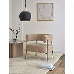 Кресло полукруглое мягкое с буклированной обивкой Armchair with Boucle Upholstery варинант исполнения - 9 | Loft Concept в Тюмени
