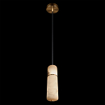 Подвесной светильник с цилиндрическим плафоном из белого алебастра Cryptocrystalline Stone варинант исполнения - 4 | Loft Concept в Тюмени