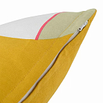 Подушка декоративная хлопковая горчичного цвета с абстрактным принтом Elysian Flow Sunset варинант исполнения - 4 | Loft Concept в Тюмени