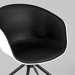 Офисное кресло из пластика с мягким сиденьем Eggshell Black варинант исполнения - 7 | Loft Concept в Тюмени